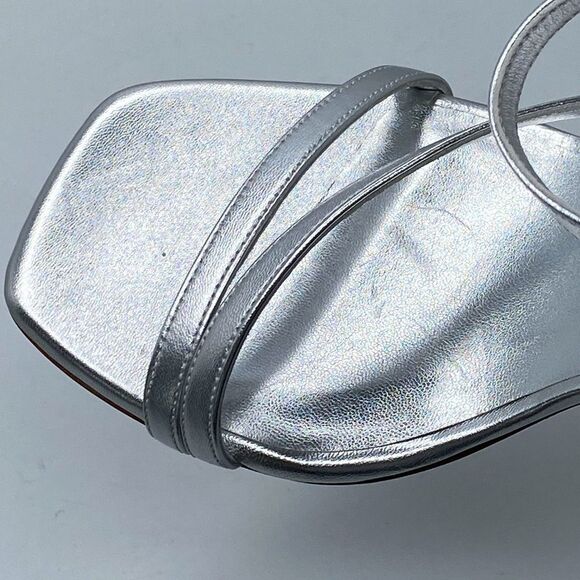 Stuart Weitzman Oasis 85MM Metallic Leather Block-Heel Sandals size 6.5 - Picture 8 of 12